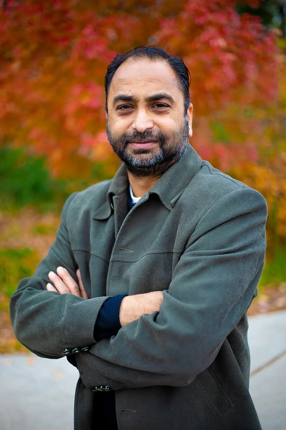 Husain on an autumn walk